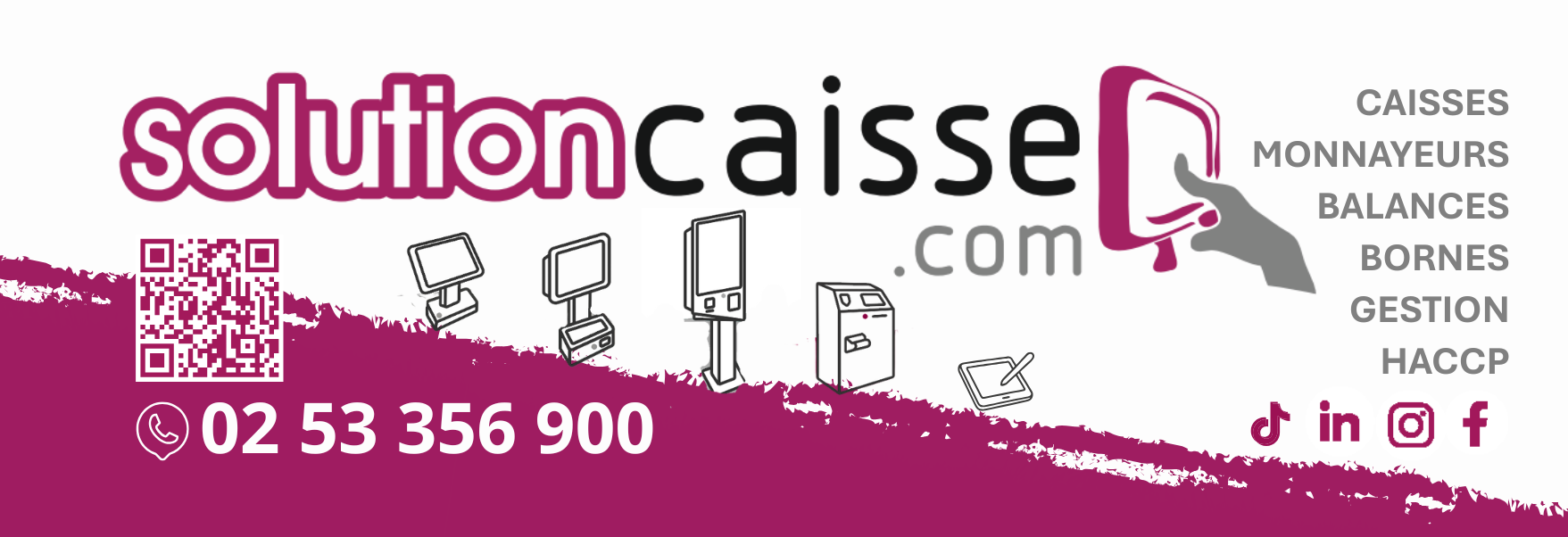 etiquette solution caisse 